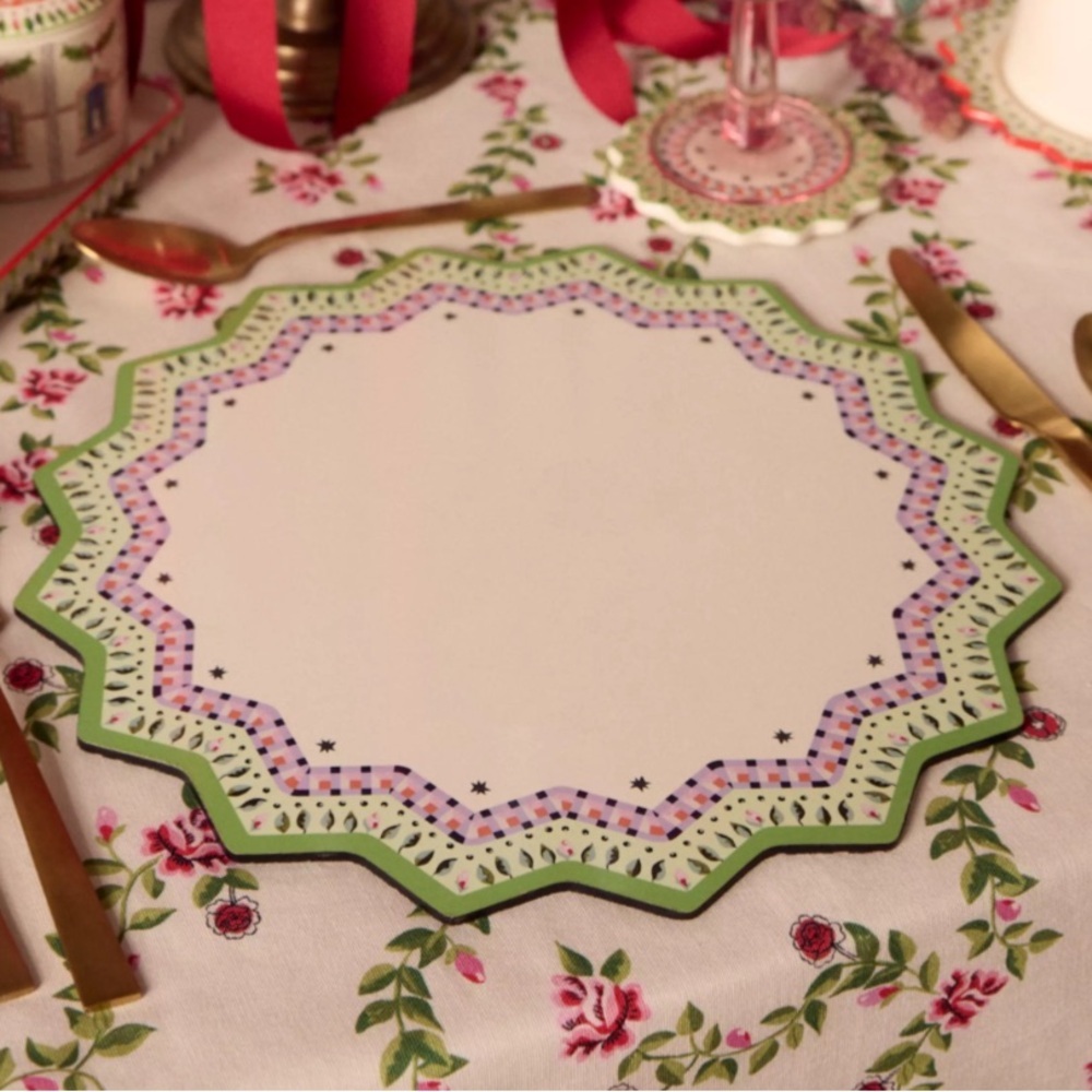 Cath Kidston Star Cork Backed Placemats Set Of 4 New